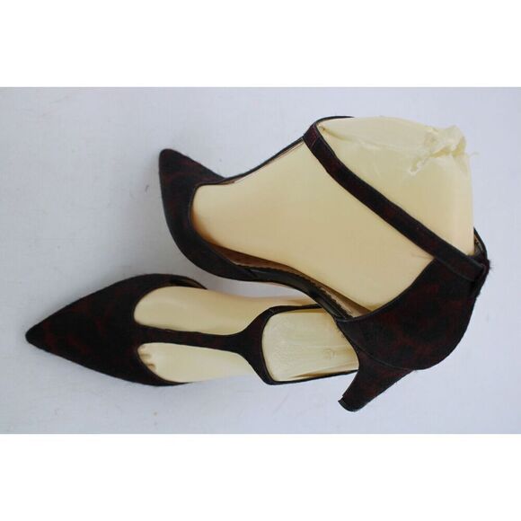 Boden Shoes - Boden Leopard Print Pony Hair Strappy Heel Size 37 Cheetah Party Womens Leather